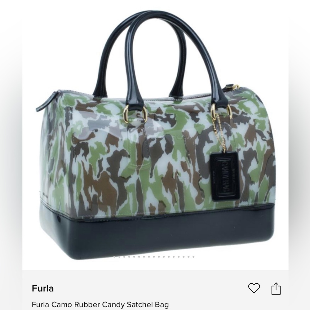 Furla Camo Rubber Satchel Candy Bag